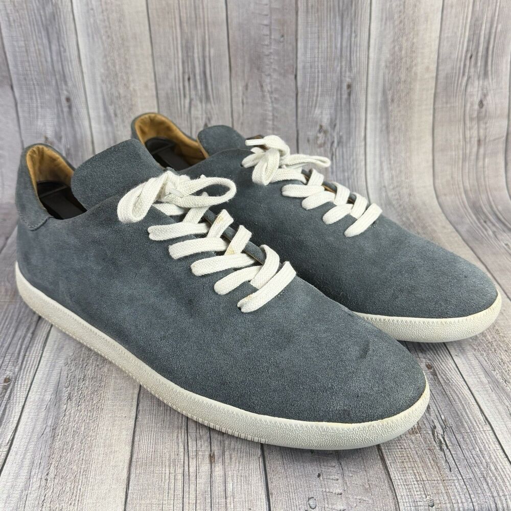 Beckett Simonon Geller Shoes Suede Leather Sneakers Men’s 12 Blue Handcrafted